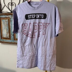 Zumba Fitness Lilac "Step Into Happy" Graphic Tee M
